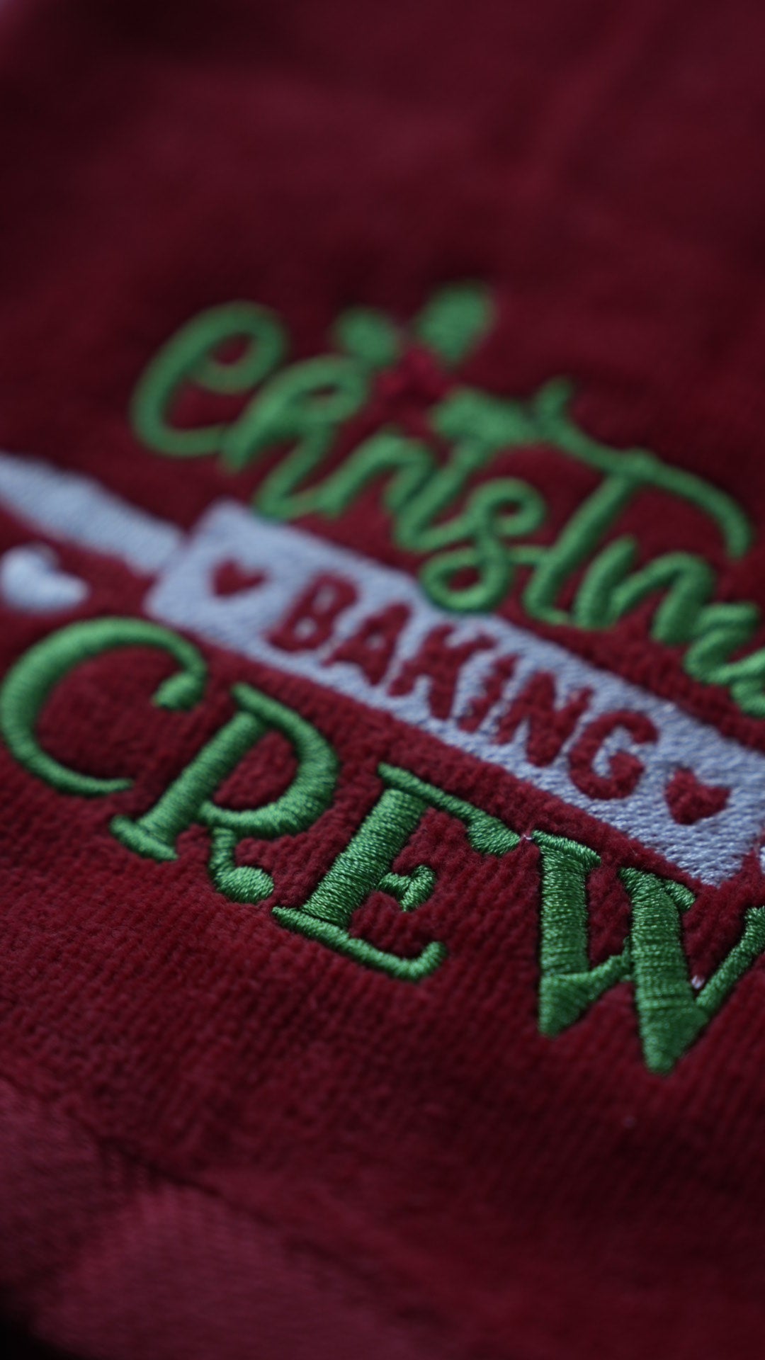 Embroidered Christmas Baking Crew Kitchen Hand Towel 16"x26"