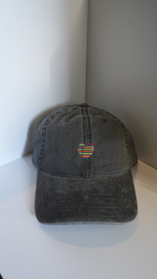 Rainbow Heart Hat