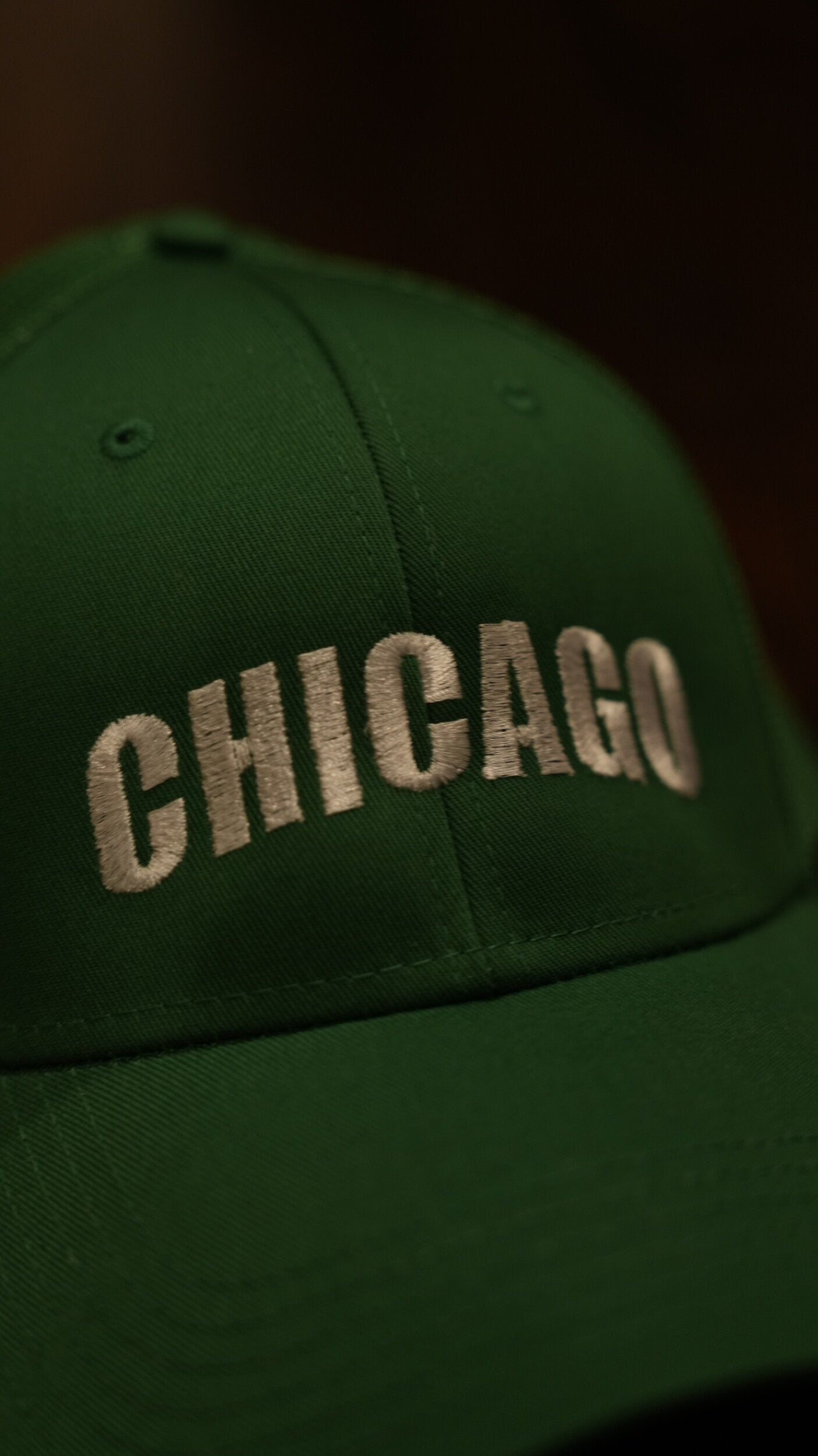 Gorra de camionero verde de Chicago