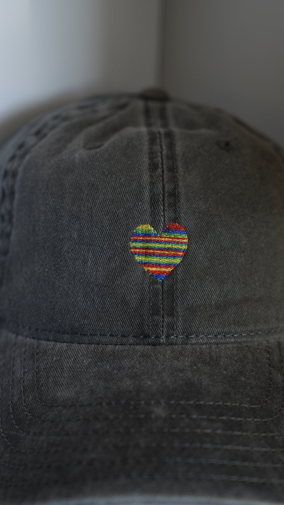 Rainbow Heart Hat