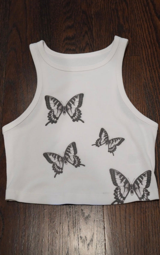 Butterfly Cropped Tank