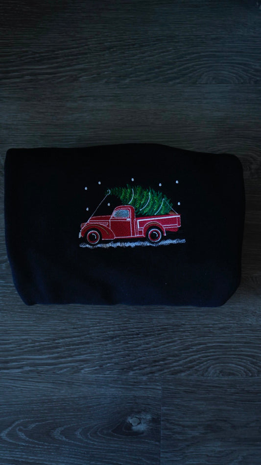 Red Truck & Tree Sweatshirt