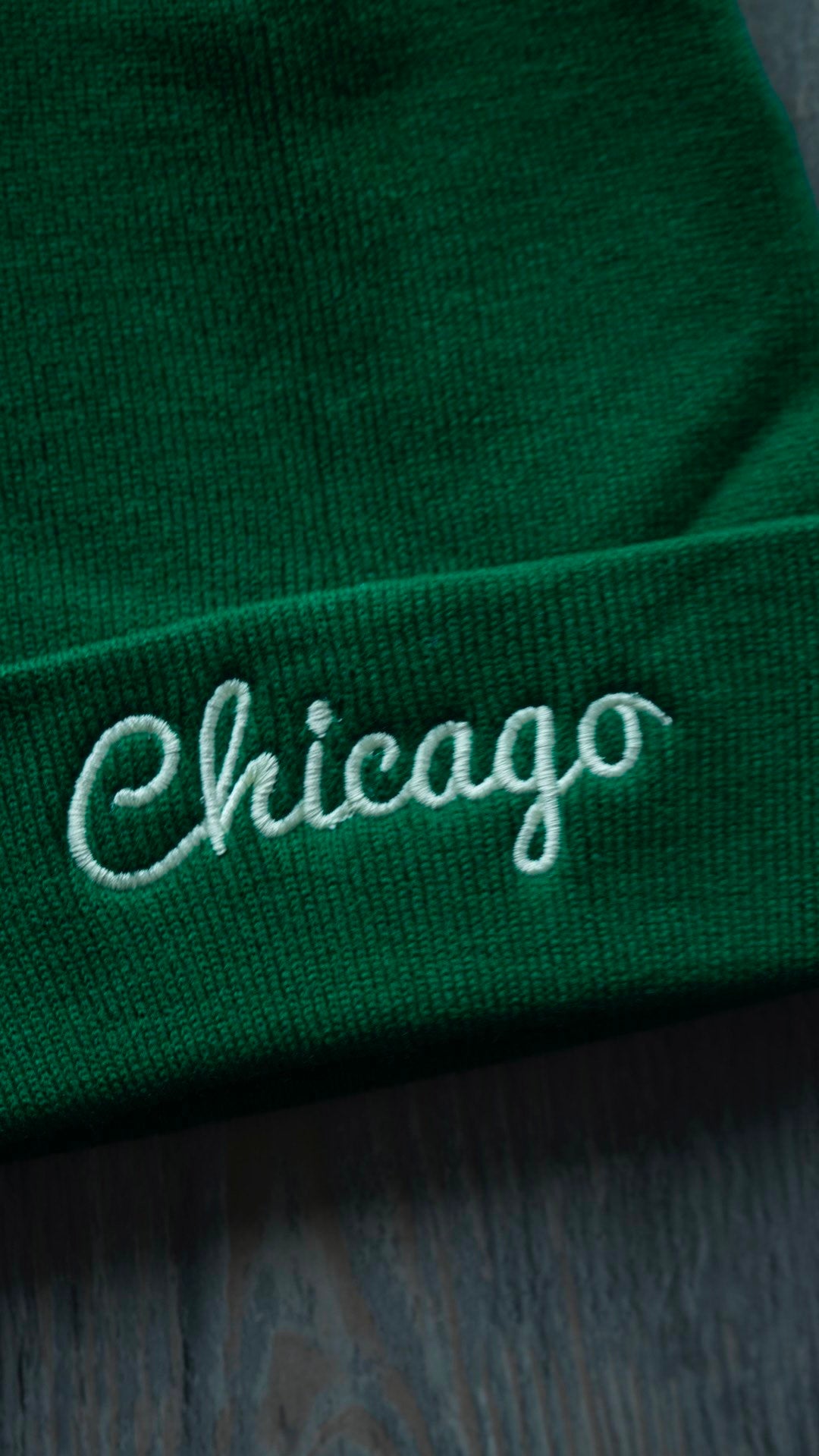 Green Chicago Beanie