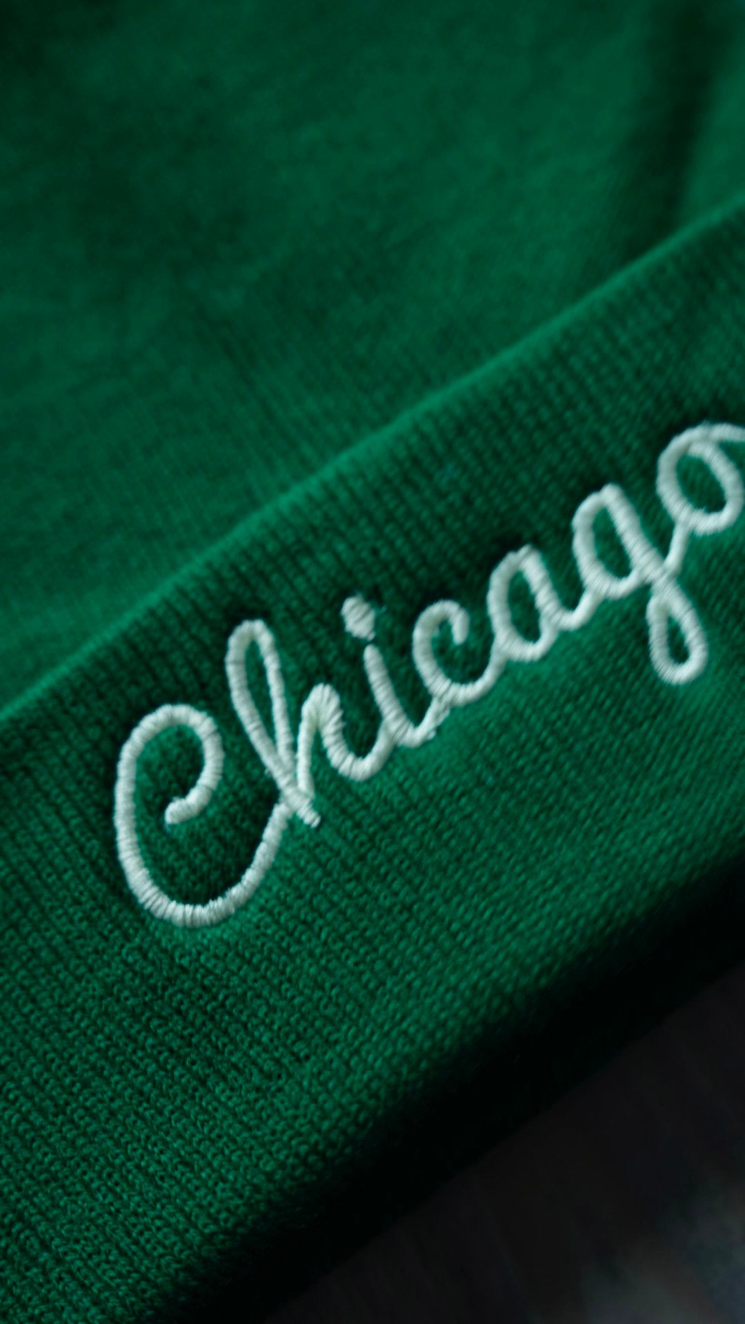 Green Chicago Beanie