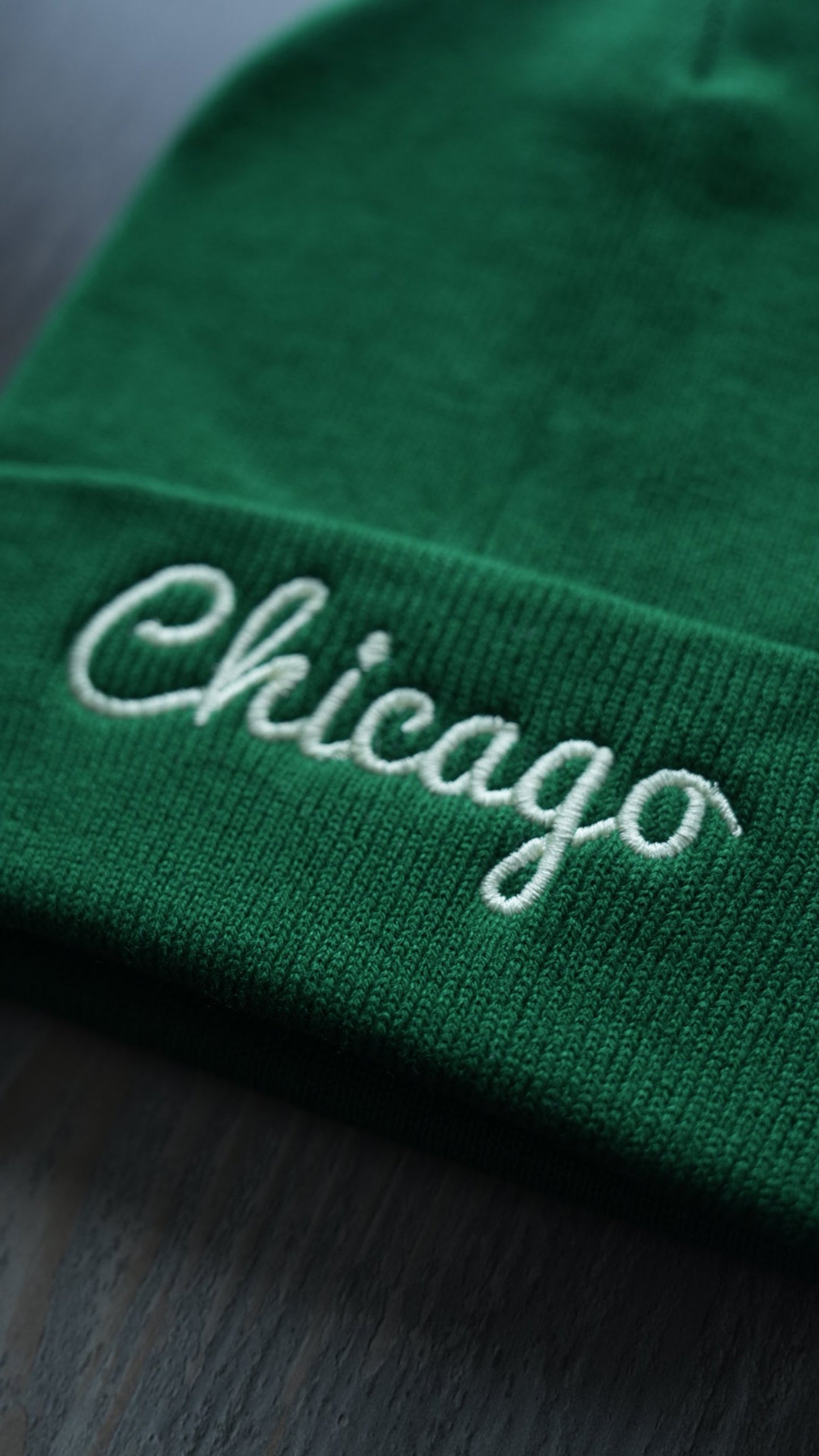 Green Chicago Beanie