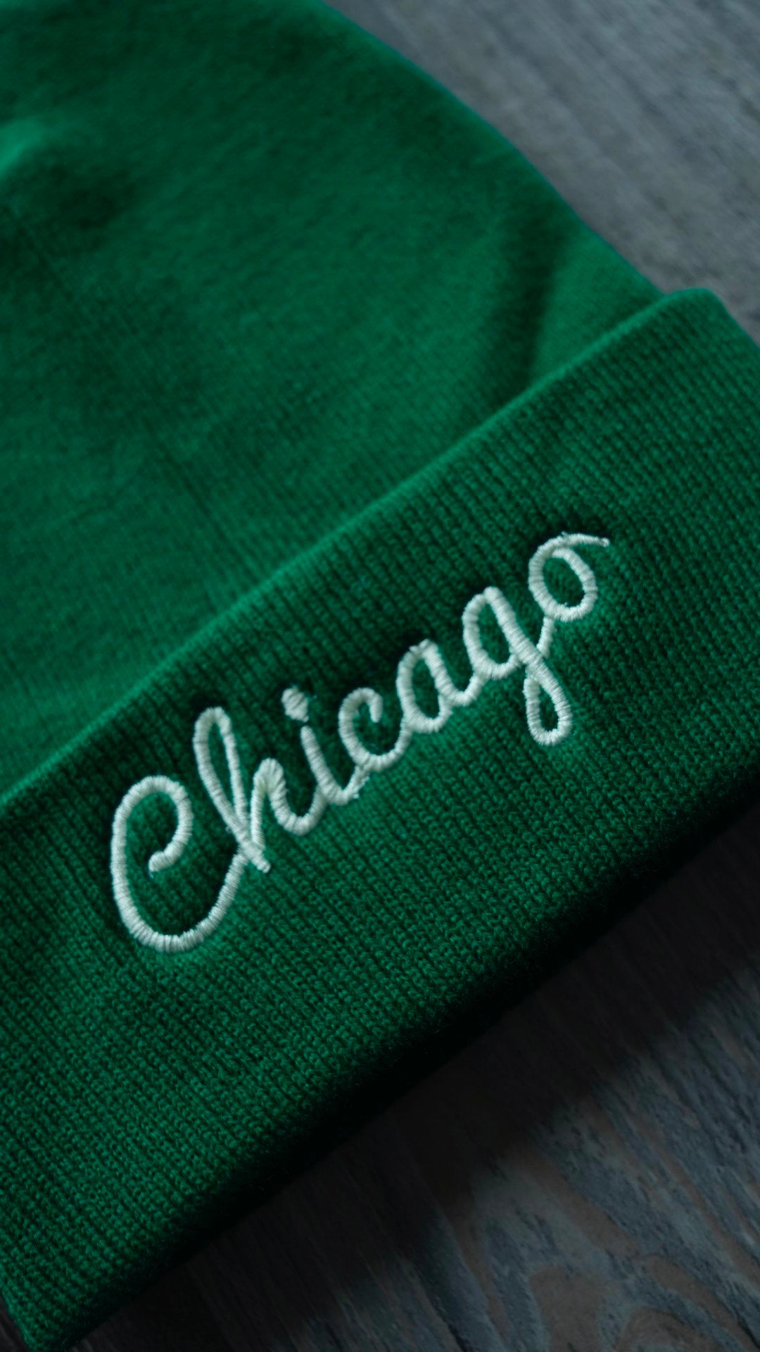 Green Chicago Beanie