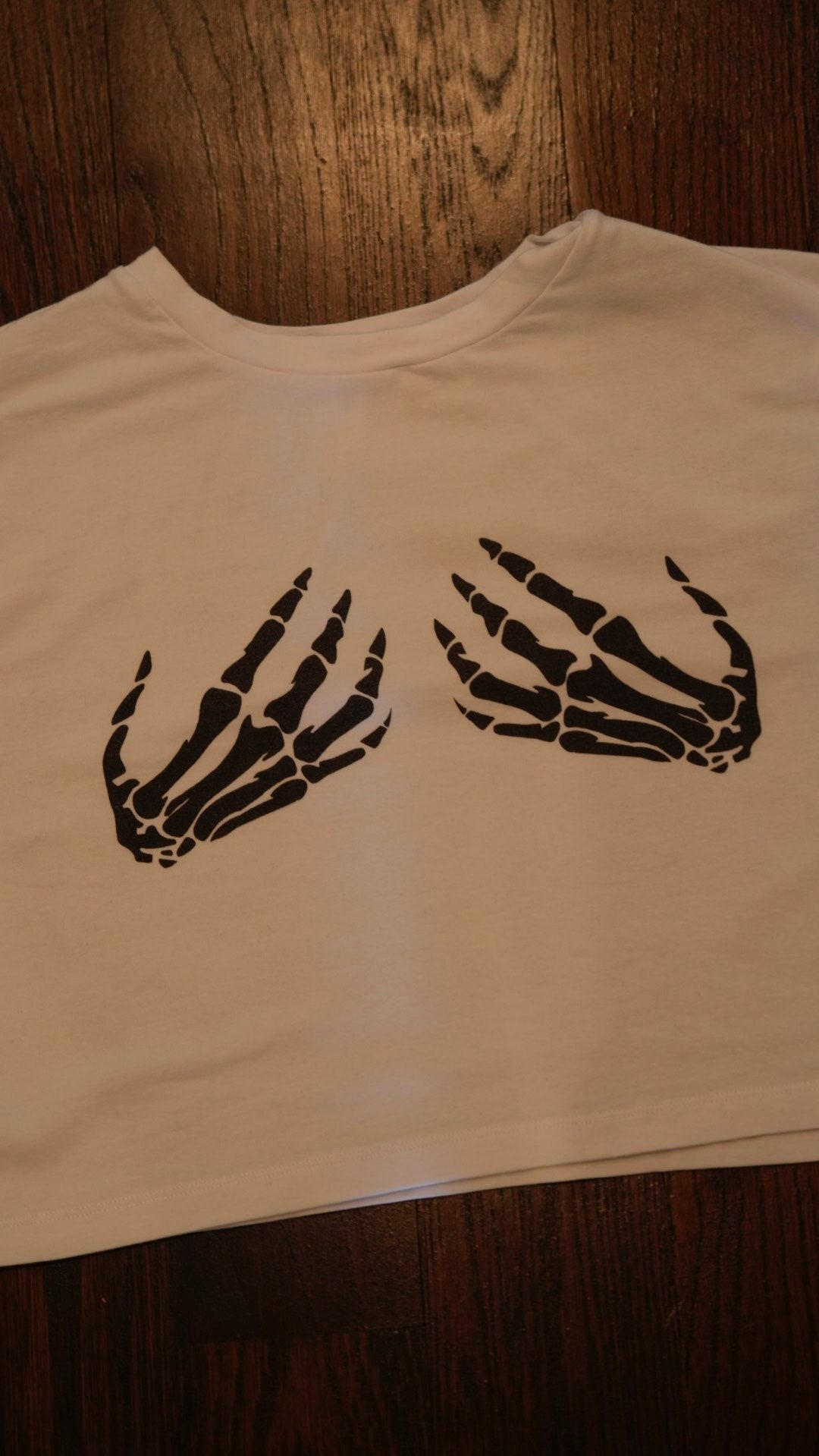 Booby Skeleton Hands Crop Top