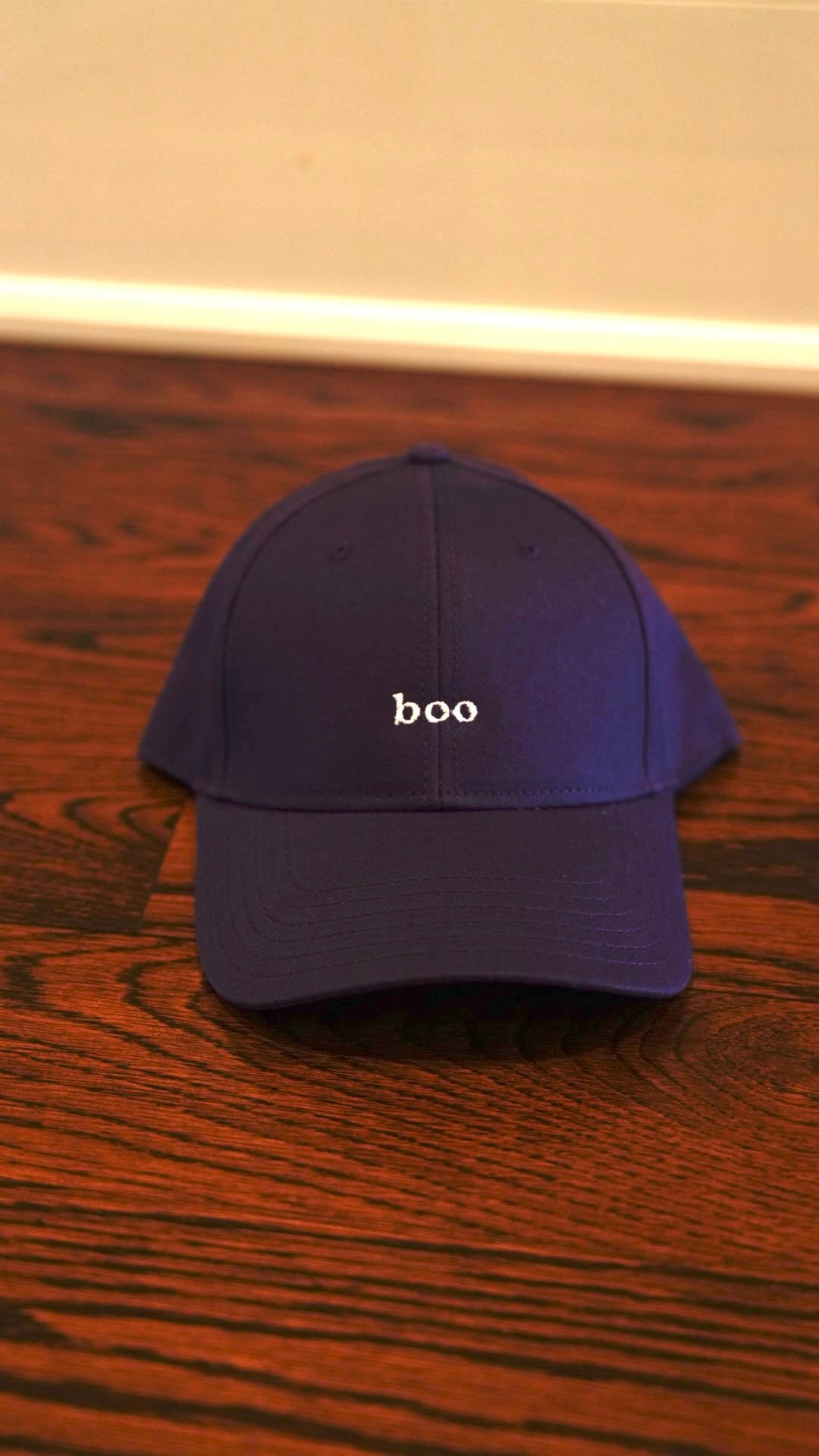 boo embroidered hat