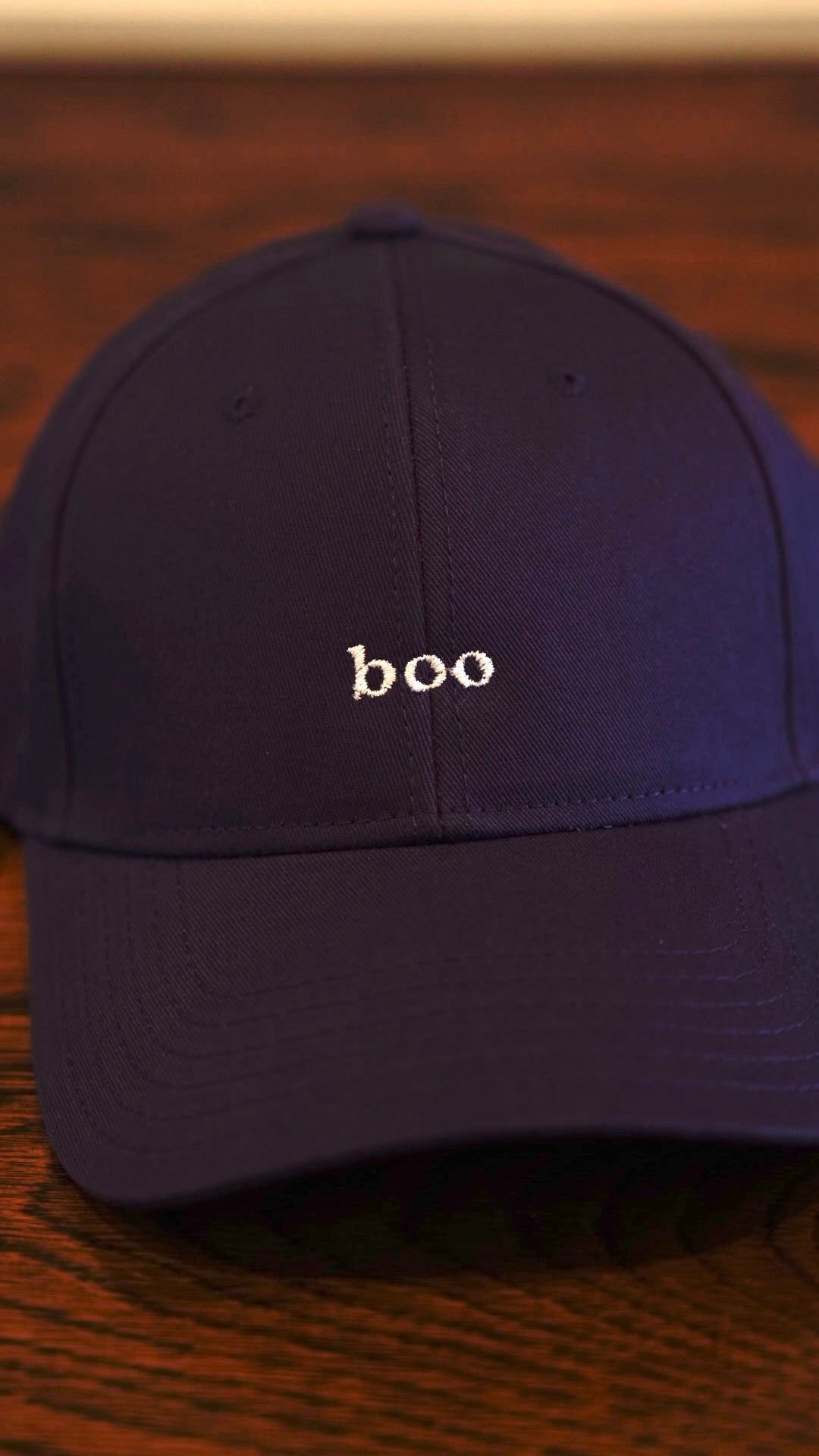 boo embroidered hat